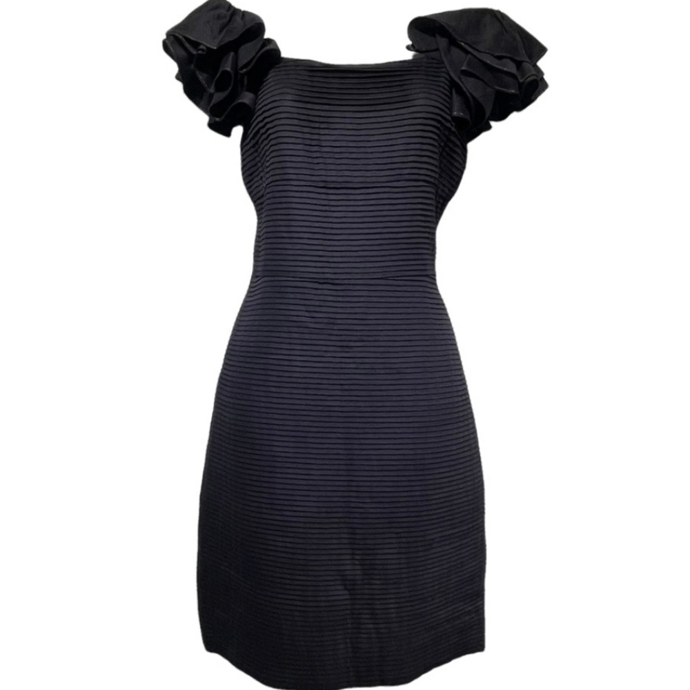 Leifsdottir Black Ruffle Mini Dress